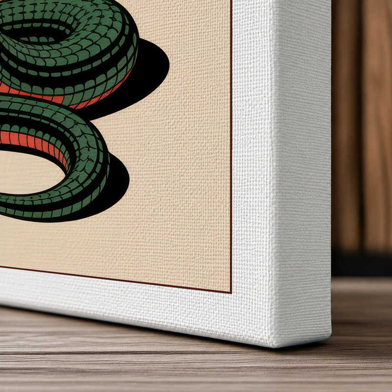 Cobra Hood Rising Graphic - Wrapped Canvas, 36x24 - 91.4 x 61.0 cm, White Border