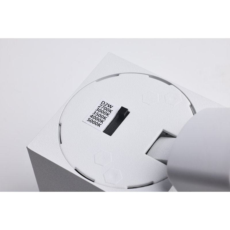 Tête de rail DEL 8 watts 2700K / 3000K / 3500K / 4000K / 5000K, Blanc