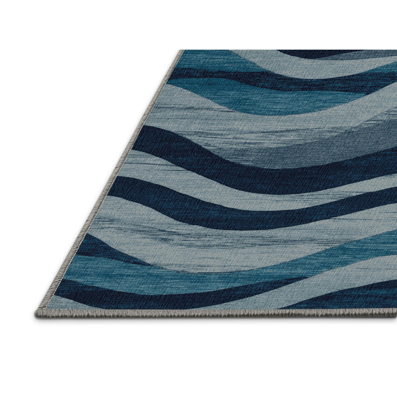  Tapis côtier lavable de luxe Ocean Waves, Tapis de couloir 2 pi x 5 pi