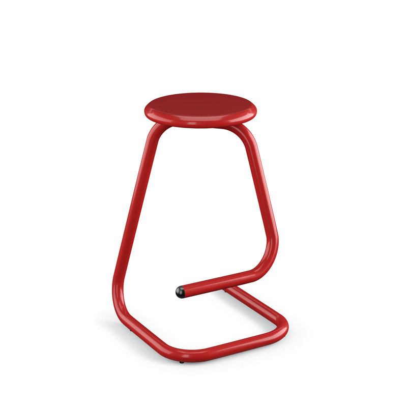 Paperclip70 Metal Backless Stool , Ketchup