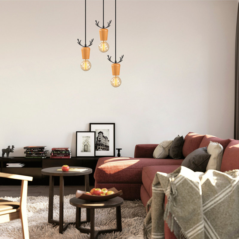 3 - Light Black Cluster Pendant