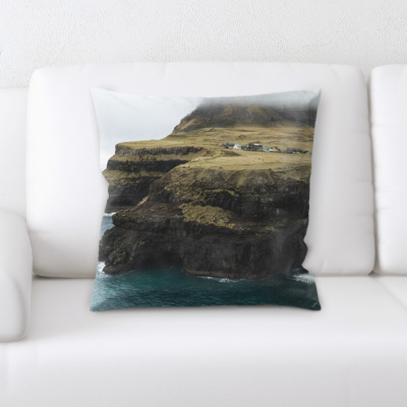 Waterfall Microsuede Reversible Throw Pillow