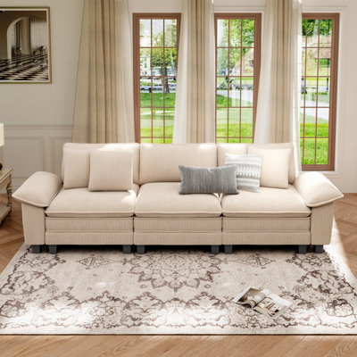 Chenille Sofa & Chaise