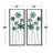 Metal Floral Home Wall Decor with Black Frames and Gold Accents