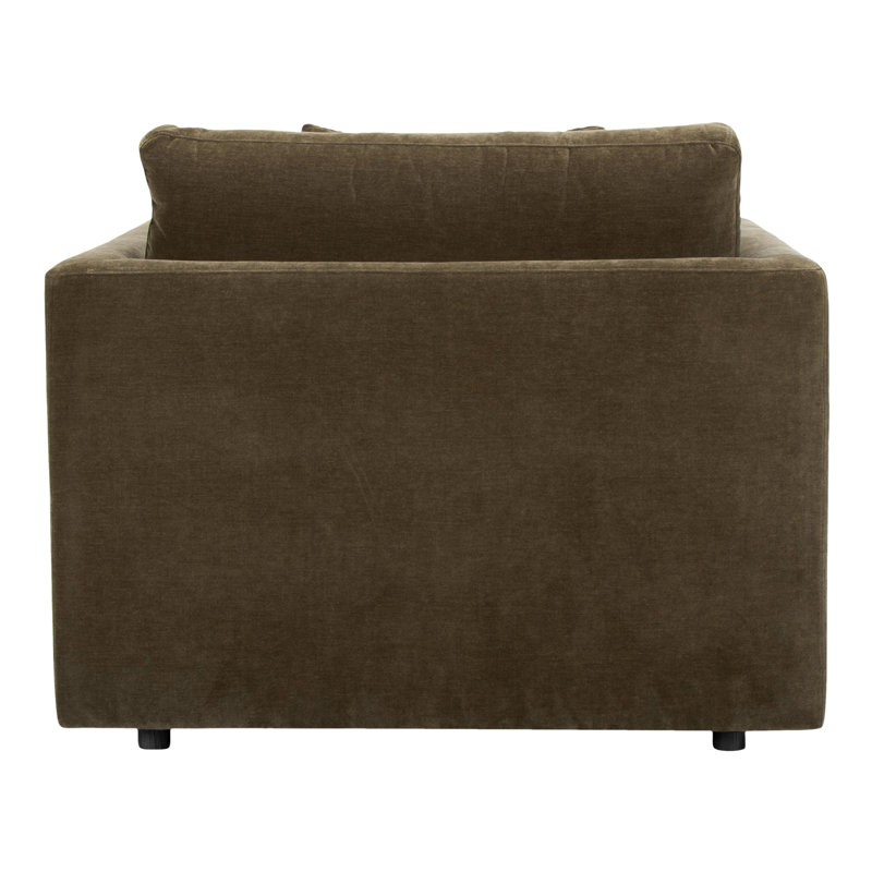 Bryn Chaise Lounge, Moss Olive Green Performance Chenille