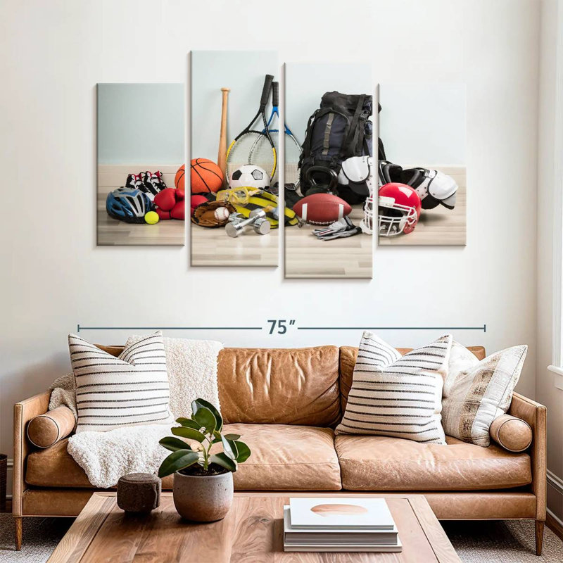 Sireci Assorted Sports Gear, 42" H x 68" W