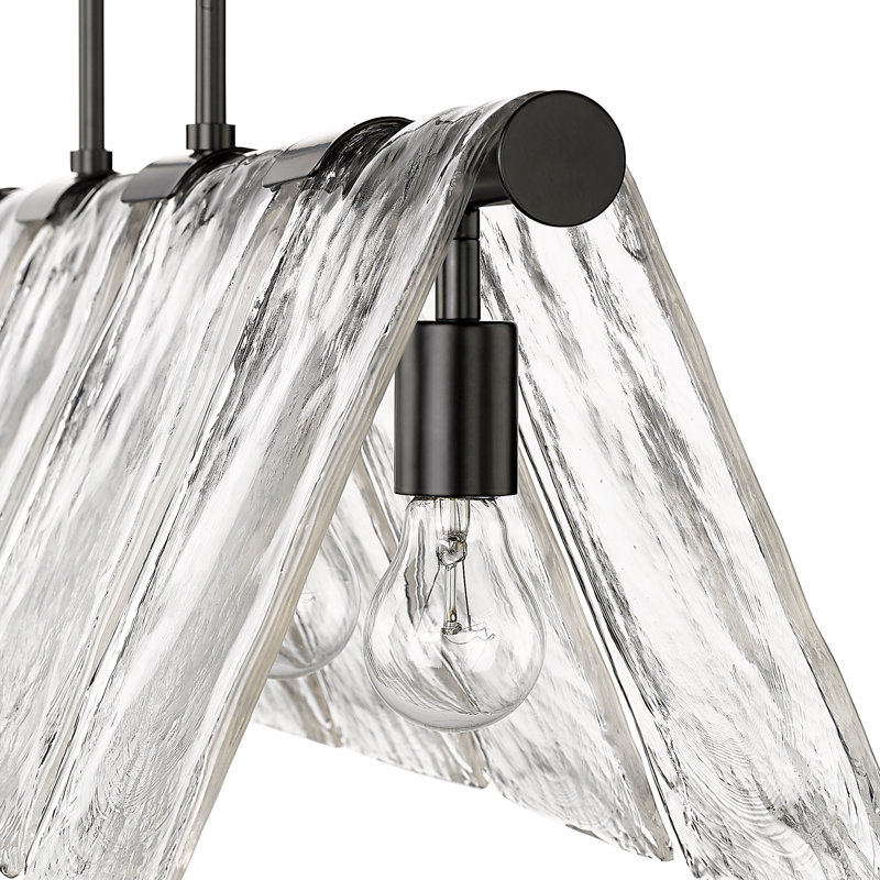 5 - Light Kitchen Island Pendant, Matte Black