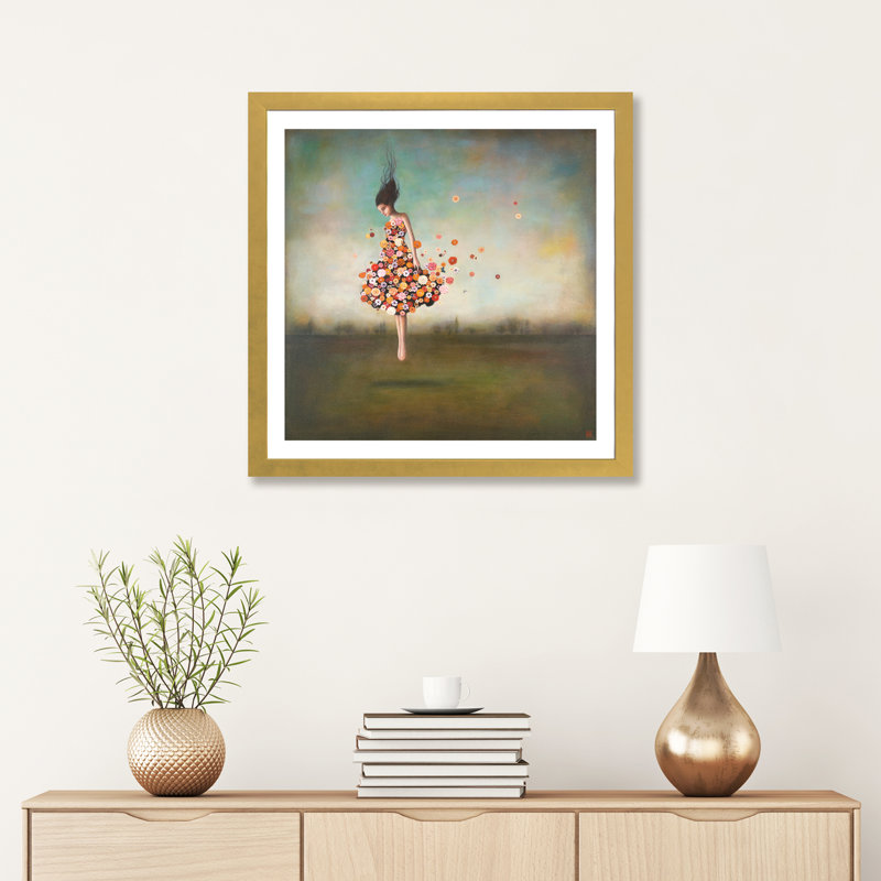 «Boundlessness in Bloom» par Duy Huynh - reproduction, H 24 po x l 24 po x p 1 po, Papier encadré doré