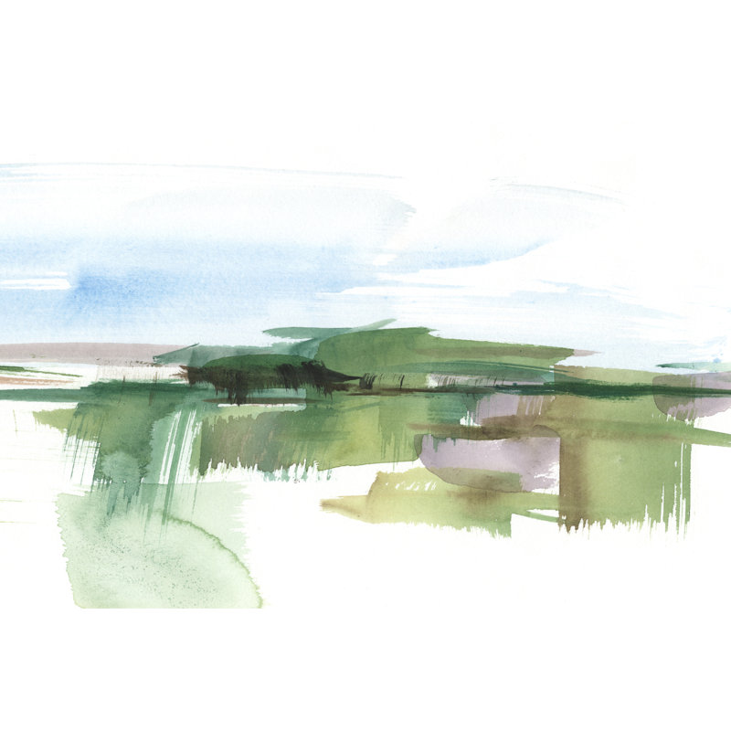 Abstract Wetland III by Ethan Harper - Wrapped Canvas Painting, 20" H x 30" W