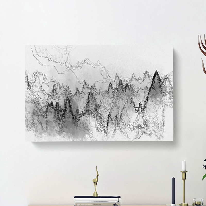 Forest Mist In Abstract - Wrapped Canvas Print, 40cm H x 60cm W x 3cm D