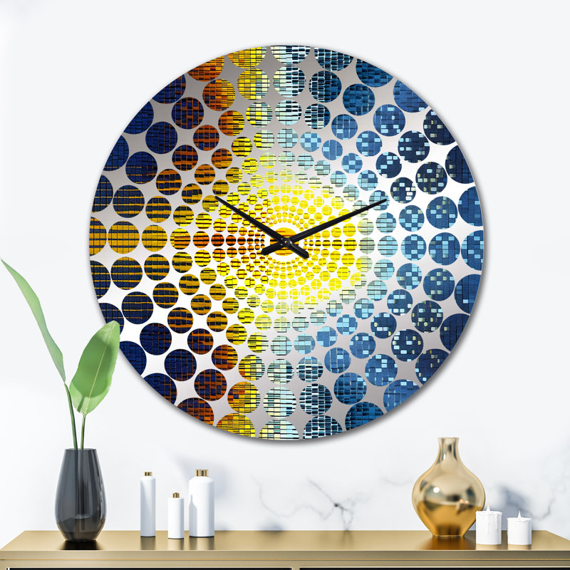 Horloge murale abstraite Schumann Resonances Waveform Spectrum III - Formes abstraites, Grand