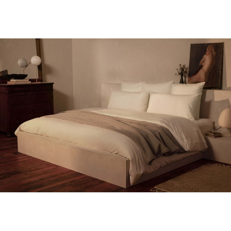 Giza Reserve Percale Flat Sheet, King Flat Sheet, Ivory