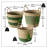 3 Piece Green Striped Wicker Tassel Baskets