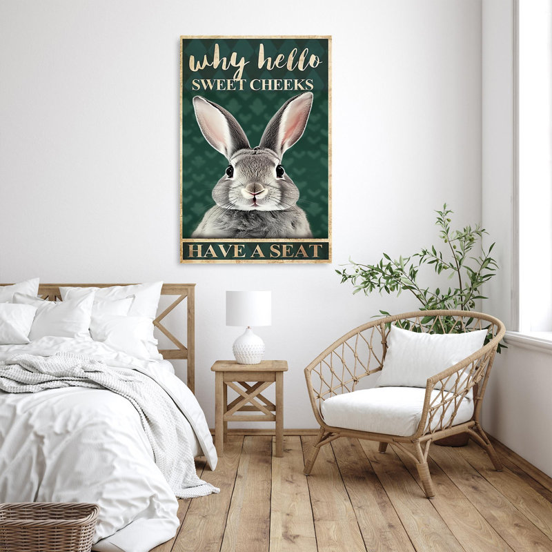 " Rabbit Have A Seat ", 36" H x 24" W x 1.25" D