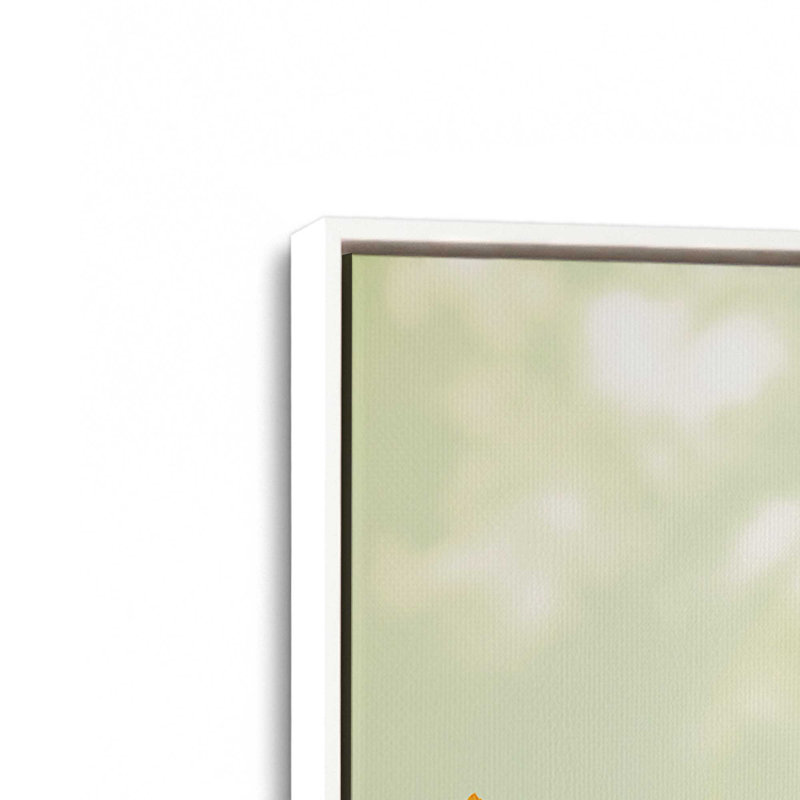 «Gentle Poppy Breeze», reproduction sur toile, Cadre flottant blanc opaque, H 32,75 po x l 48,75 po