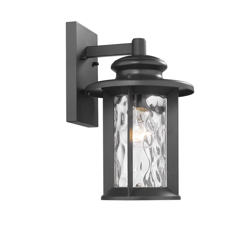 Dunneback Wall Light, 12" H" x 7.5" W x  8.5" D, Incandescent, Textured Black