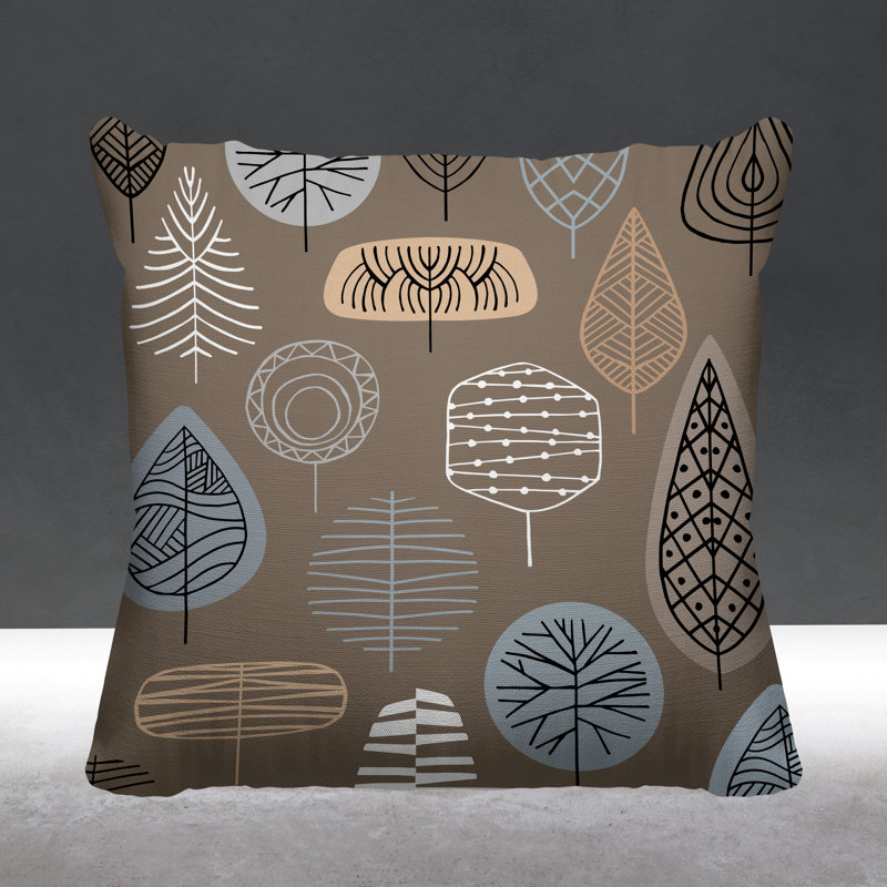 Felicity Outdoor Reversible Throw Pillow, 15W" x 15H", Beige