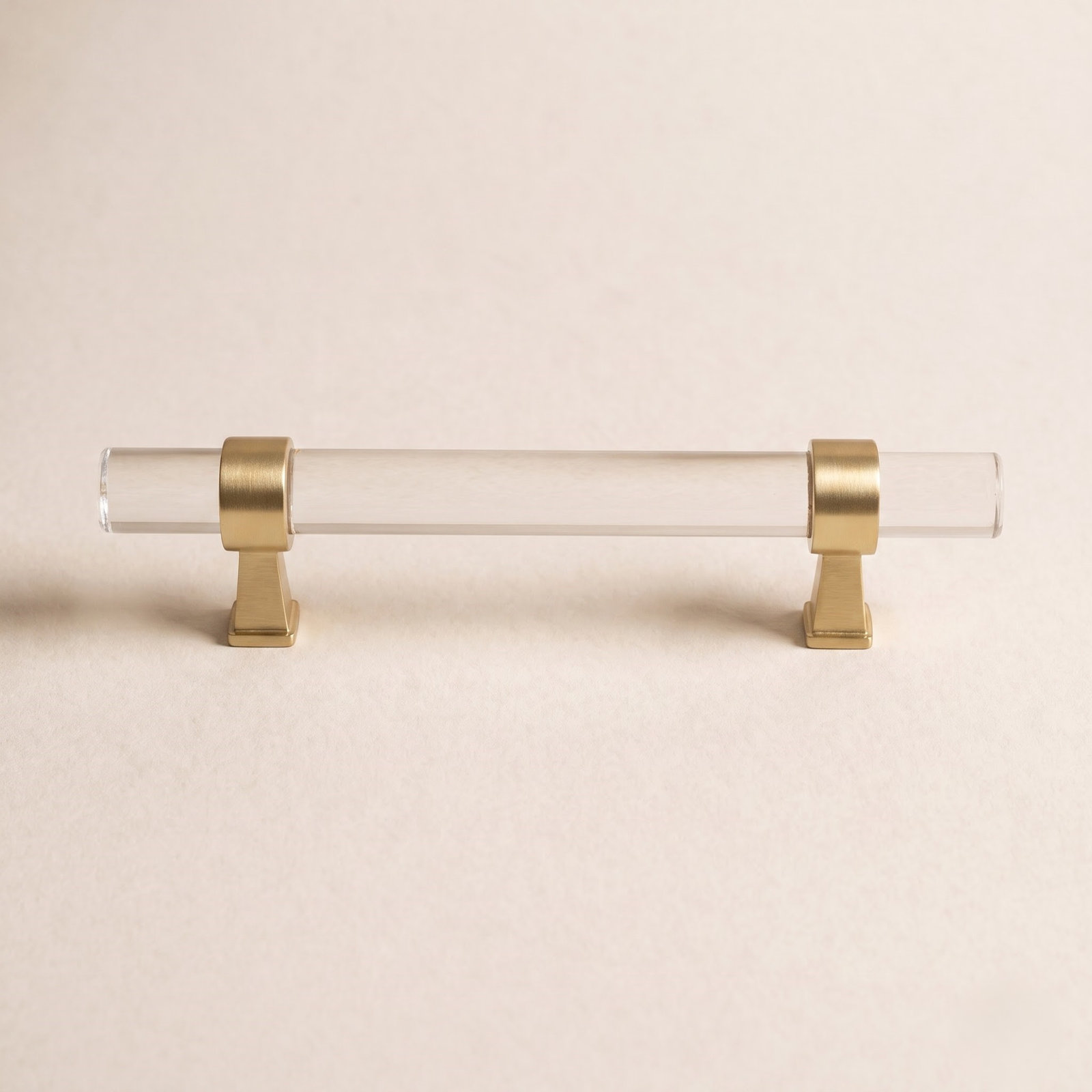 Acrylic Bar Cabinet Pull, Satin Gold, 5.0625"