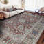 Tapis brun et vert de haute qualité noué à la main