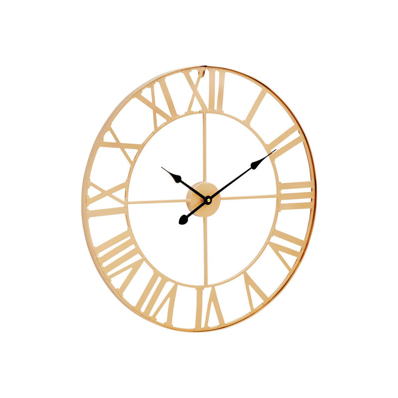 Exline Metal Wall Clock, Gold