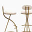 Ensemble de 2 tabourets de bar en forme de S avec chaise de salle à manger en velours, hauteur de comptoir, convenant à un îlot de cuisine