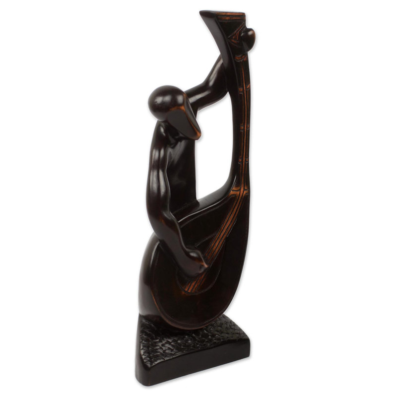 Figurine de musicien africain Dannon Banjo