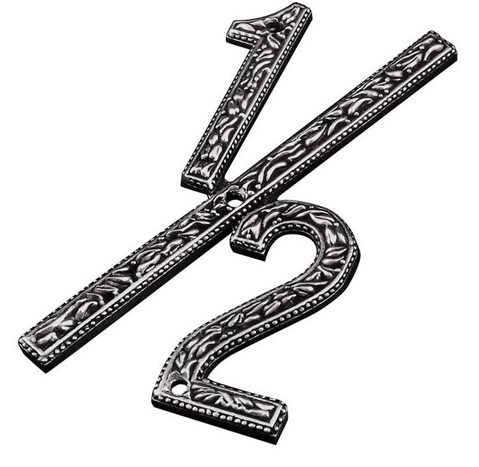 5 po. Numéro de maison San Michele, Argent antique, 2