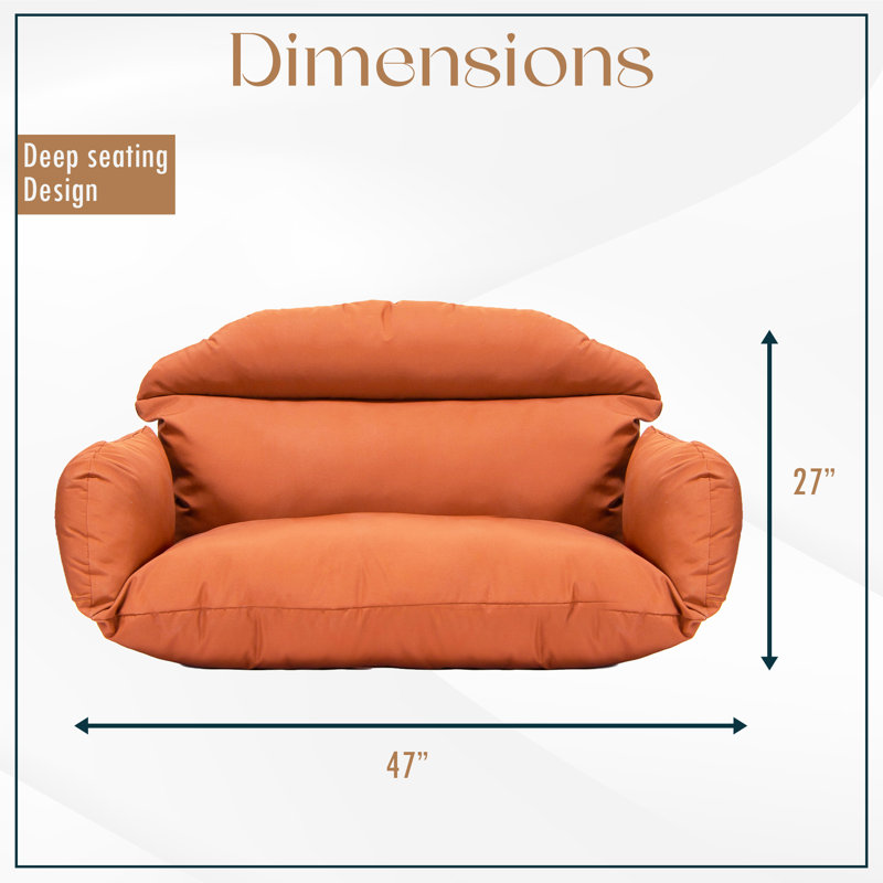 Coussin de balançoire double Smythe Modern, Orange