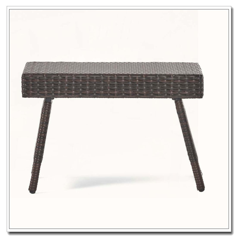 Table d'appoint de patio, Brun multi