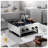 112,000 BTU Commercial Gas Stove with 4 Burners - Stainless Steel Propane/Natural Gas Countertop Range for Restaurant Kitchens