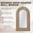 Rustic Arched Wooden Frame Wall Mirror-2078458615