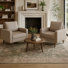 Ensemble de 2 chaises d'appoint à accoudoirs carrés et canapé Bridgeview, beige, 2 pièces Bridgeview