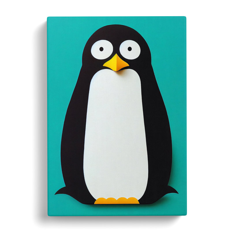 Unique Penguin Art No.1 Abstract - Wrapped Canvas Print, 50cm H x 35cm W x 3cm D