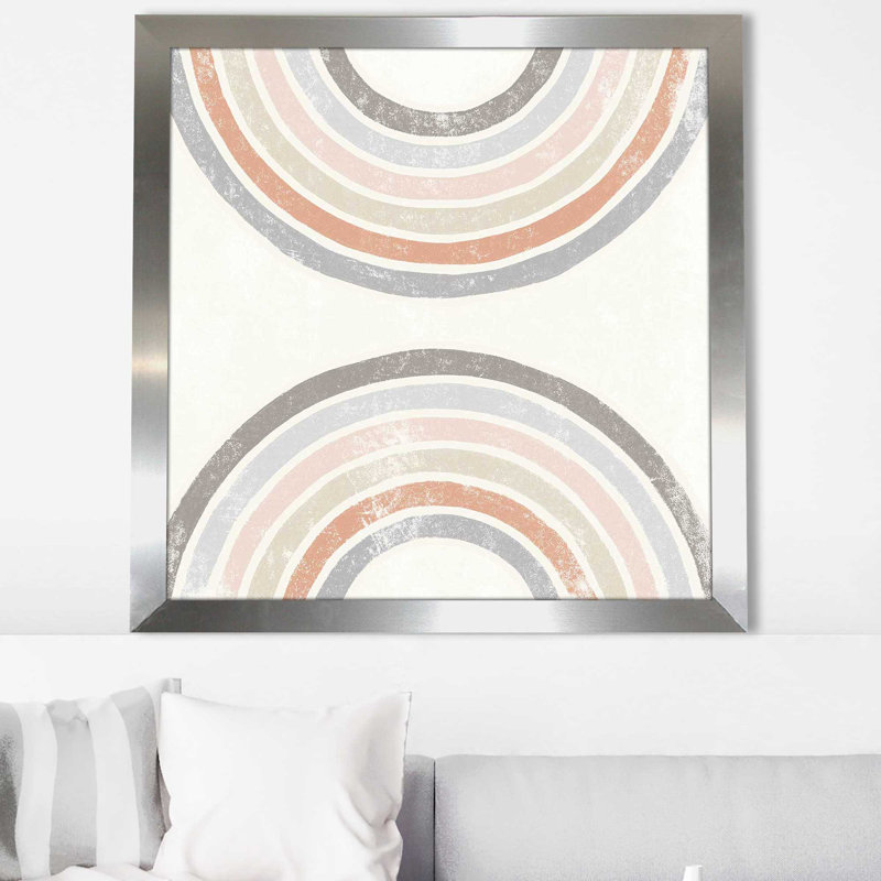 " Over The Rainbow I ", Silver Framed, 25.5" H x 25.5" W x 1" D