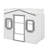 Twin House Loft Bed With Ladder-338598374
