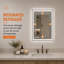Miroir de salle de bain mural à DEL rectangulaire sans cadre l 20 po x H 30 po Currin-2030595413