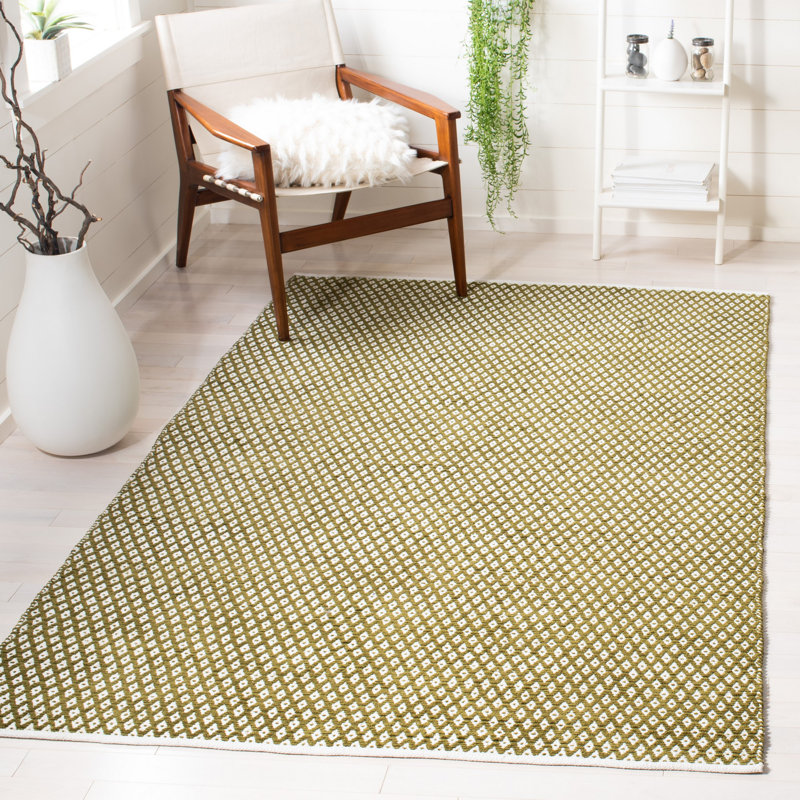 Dannapaola Flat Weave Cotton Geometric Rug, Rectangle 4' x 6'