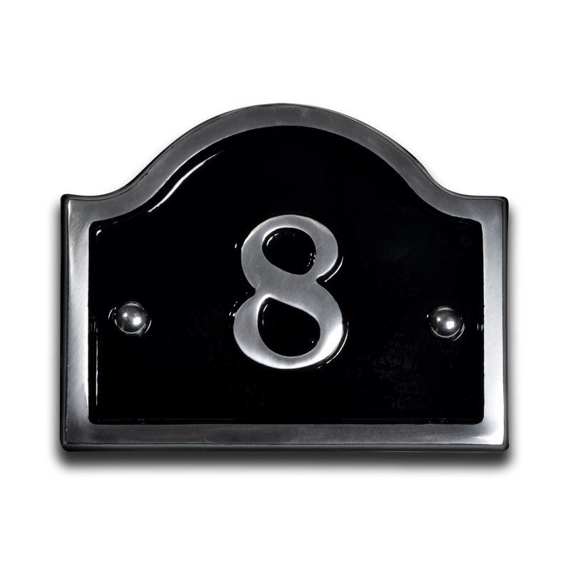 Jaclynn 11.5cm H Reflective Metal House Number, 8