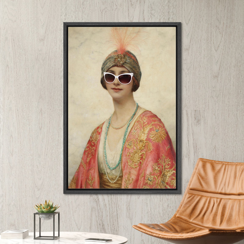 "Lunettes de soleil rétro style femme", H 36 po x l 24 po, Cadre flottant noir