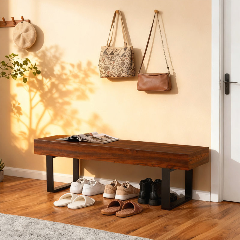 Banc pour chambre à coucher à l'extrémité du lit, Espresso