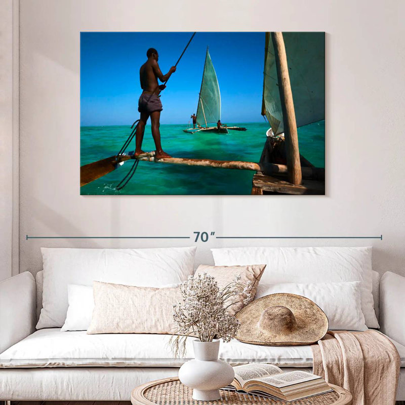 Bateaux de pêche Senne Zanzibar, H 32 po x l 48 po