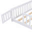 Structure de lit au sol avec porte, structure de lit plateforme en bois avec clôture-1505630929-1505630958