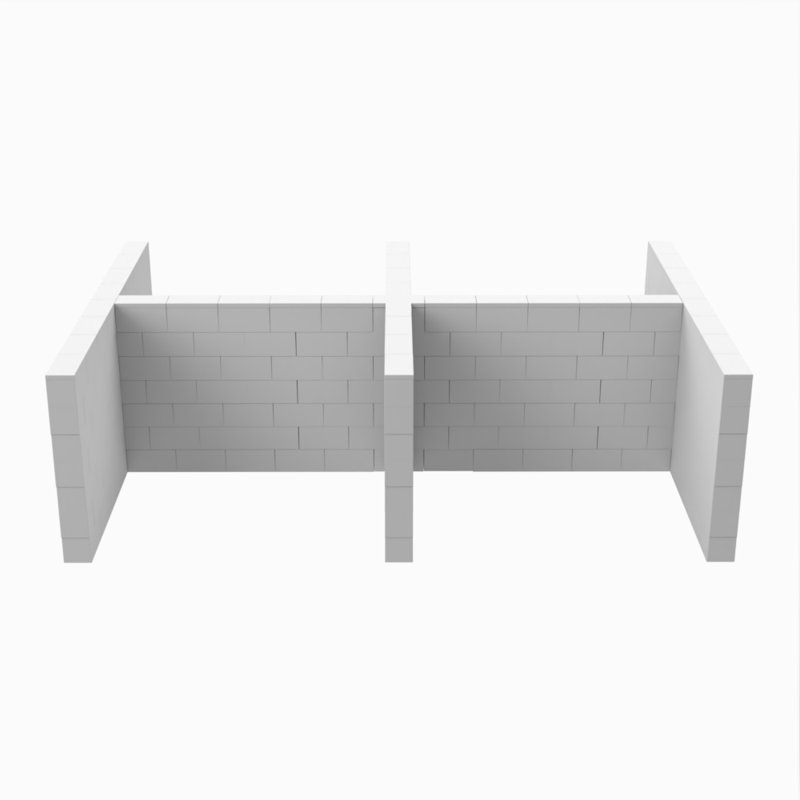 Ensemble de cabines EverBlock Space, Blanc, 144"