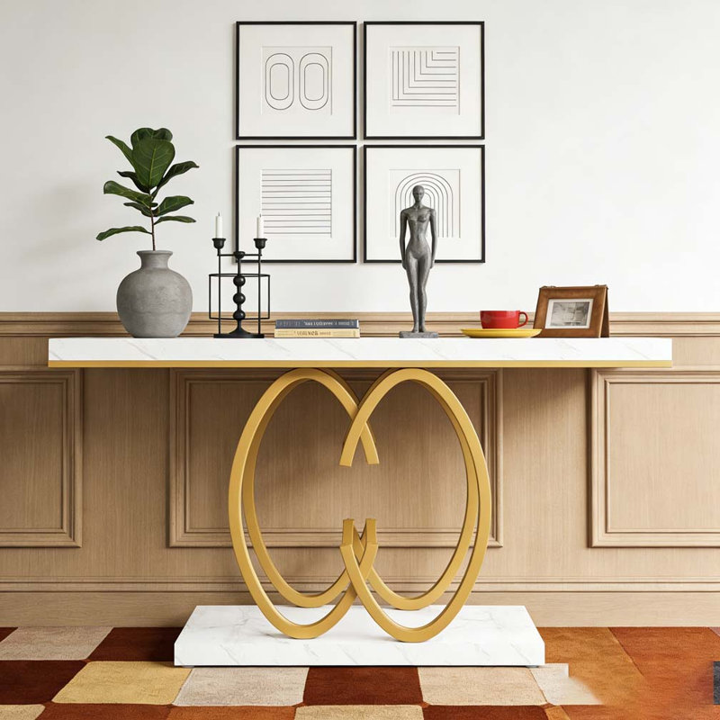 Table d'appoint moderne à console étroite pour couloir