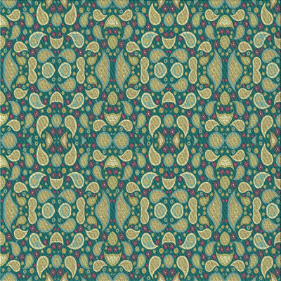 Tapis vert/beige tissé à la machine