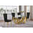 Lebanon Glass Top Trestle Dining Set-355821841-381428322