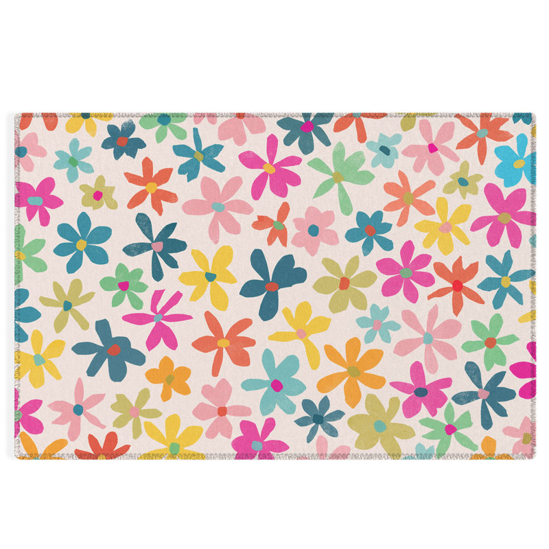 Floral Rug, Rectangle 5' x 7'