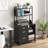 Livofloral 3 Drawer File Cabinet with Charging Station and Bookshelf for Home Office fits Letter/A4-97811283
