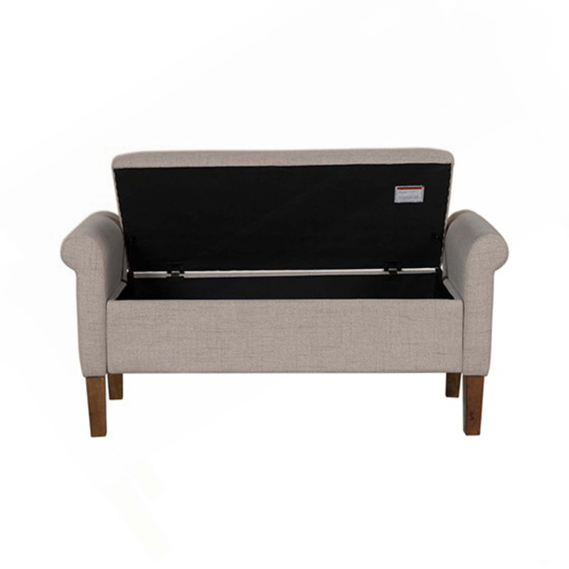 Banc de rangement rembourré
