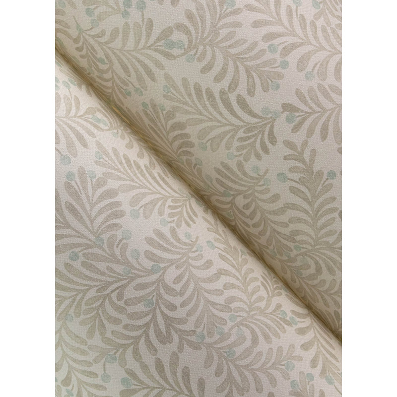 Papier peint branches de baies de sauge Chrysantha, Gris